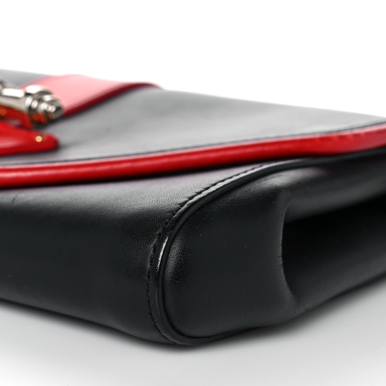 Givenchy Calfskin Obsedia Chain Clutch Black Red 8 of 10