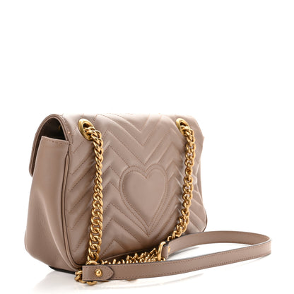 Gucci Calfskin Matelasse Small GG Marmont Shoulder Bag Porcelain Rose 3 of 10
