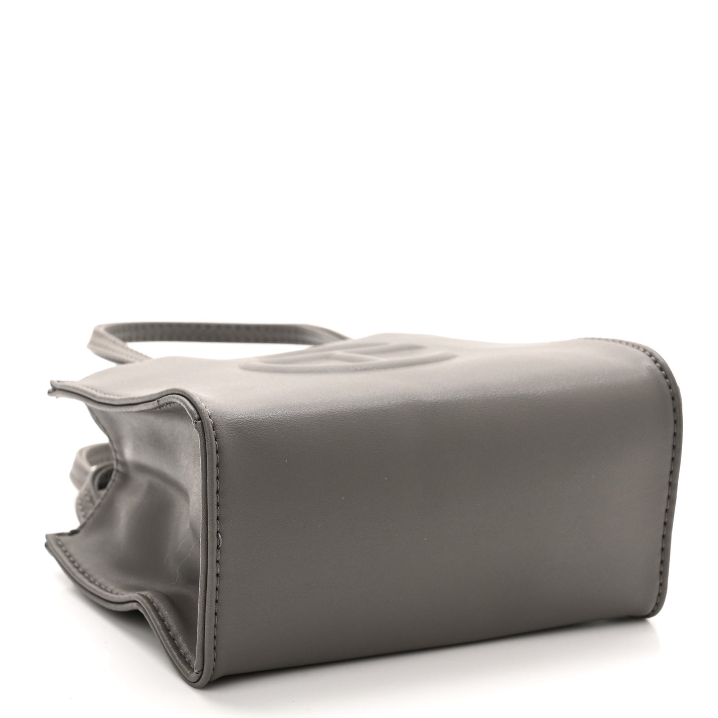 Vegan Leather Small Shopping Bag Grey