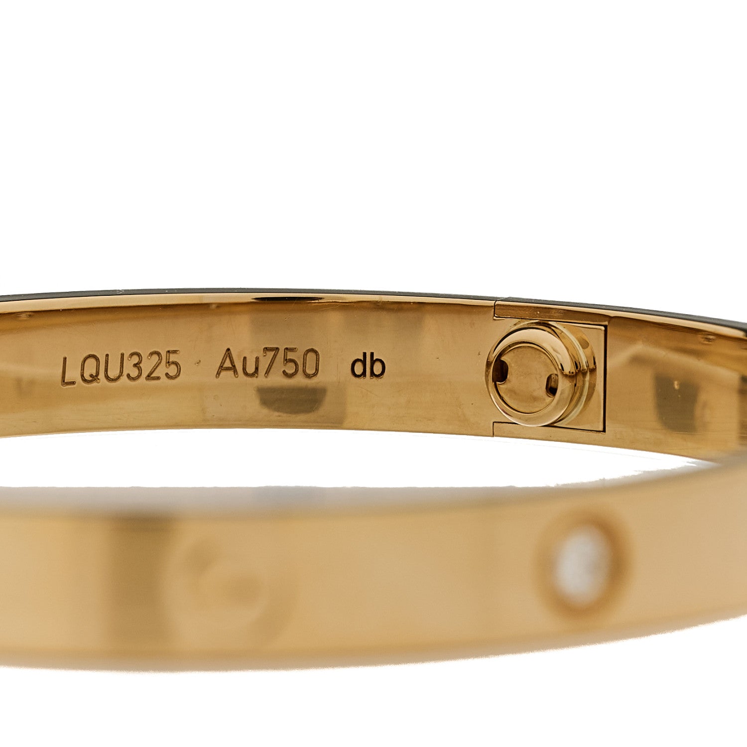 Cartier 18K Yellow Gold 4 Diamond LOVE Bracelet 18 1856755
