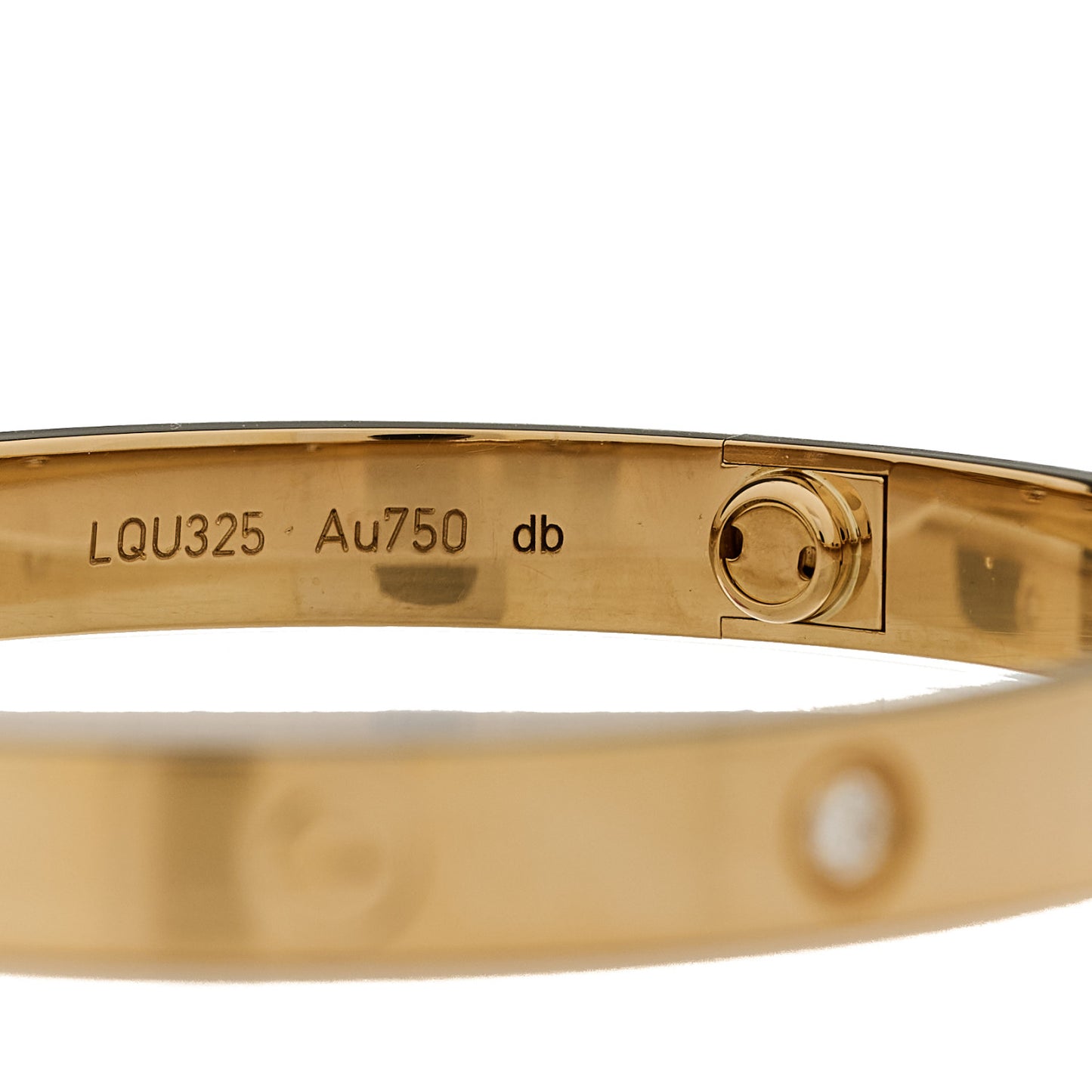 18K Yellow Gold 4 Diamond LOVE Bracelet 18