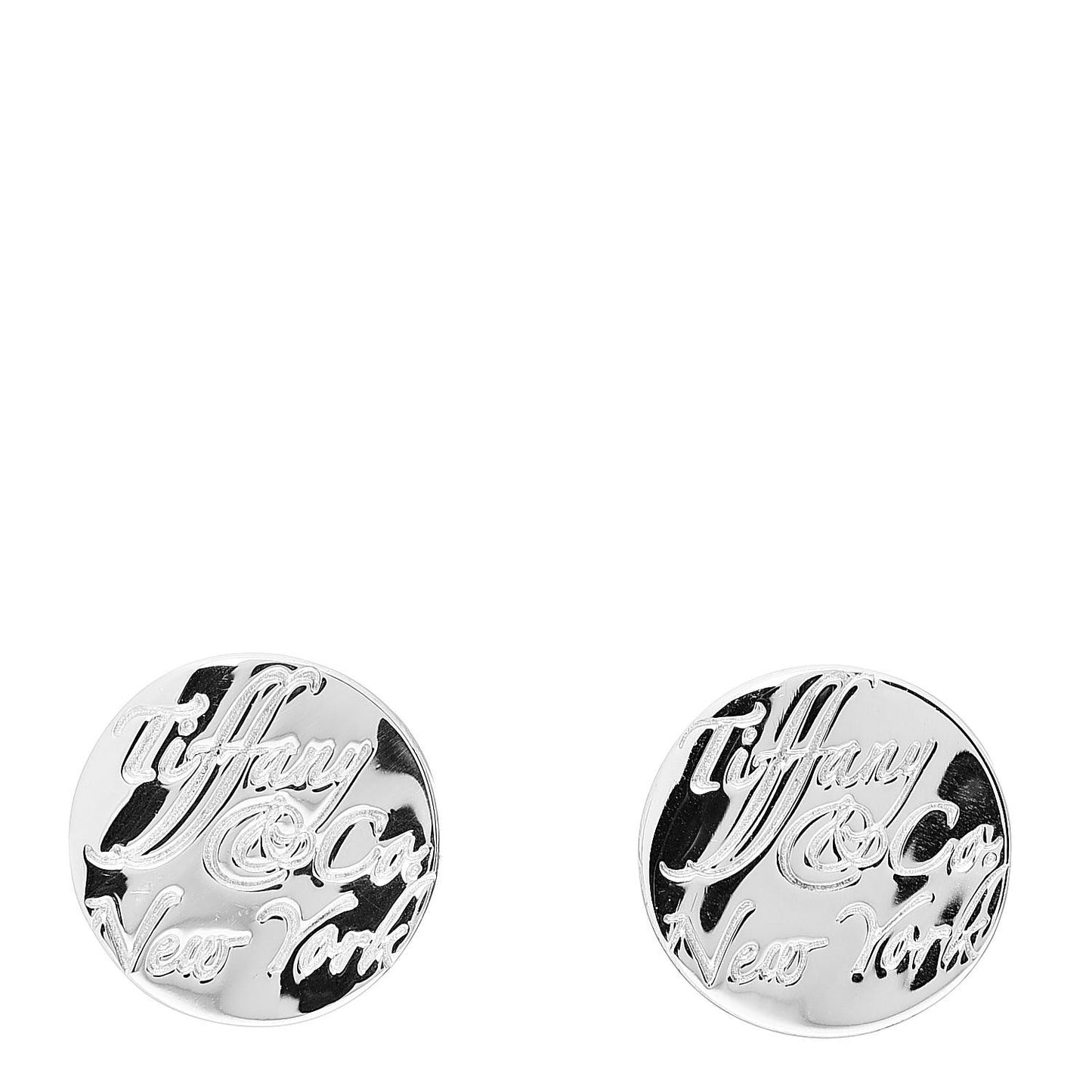 Sterling Silver Round Note Earrings