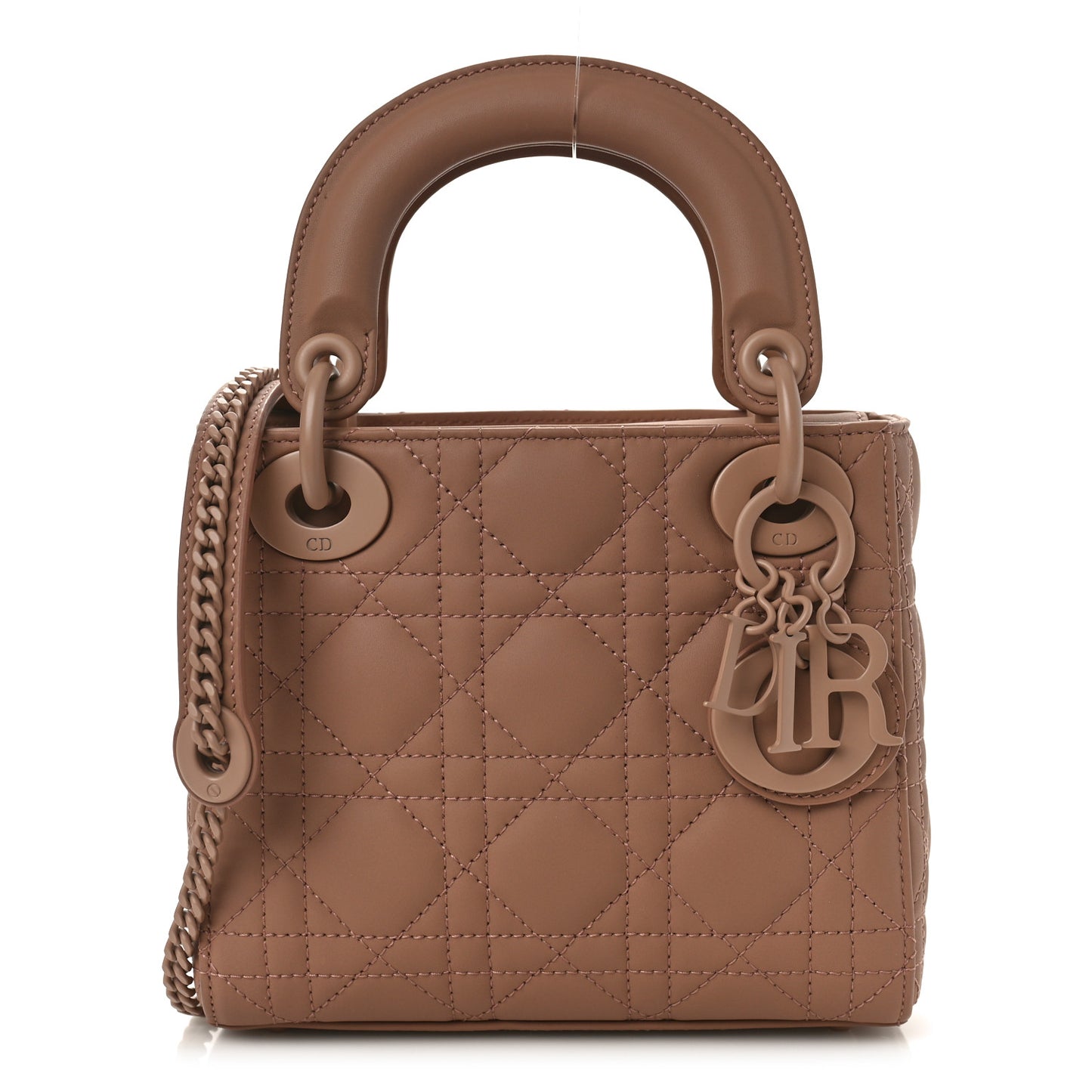 Ultra Matte Calfskin Cannage Mini Lady Dior Light Beige