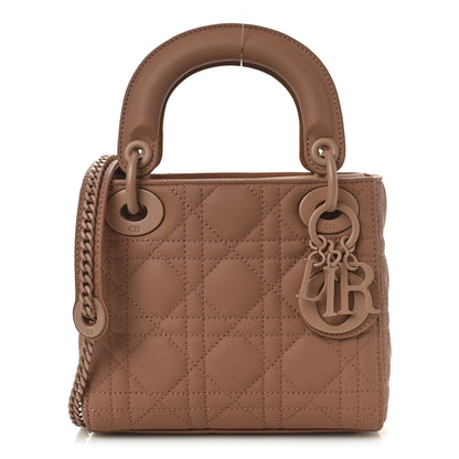 Christian Dior Ultra Matte Calfskin Cannage Mini Lady Dior Light Beige 1 of 9