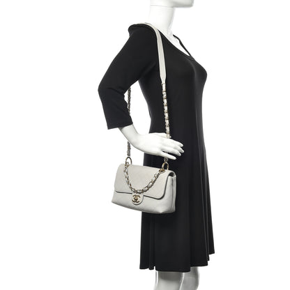 Chanel Caviar Quilted Small City Walk Flap Light Grey 2 of 10