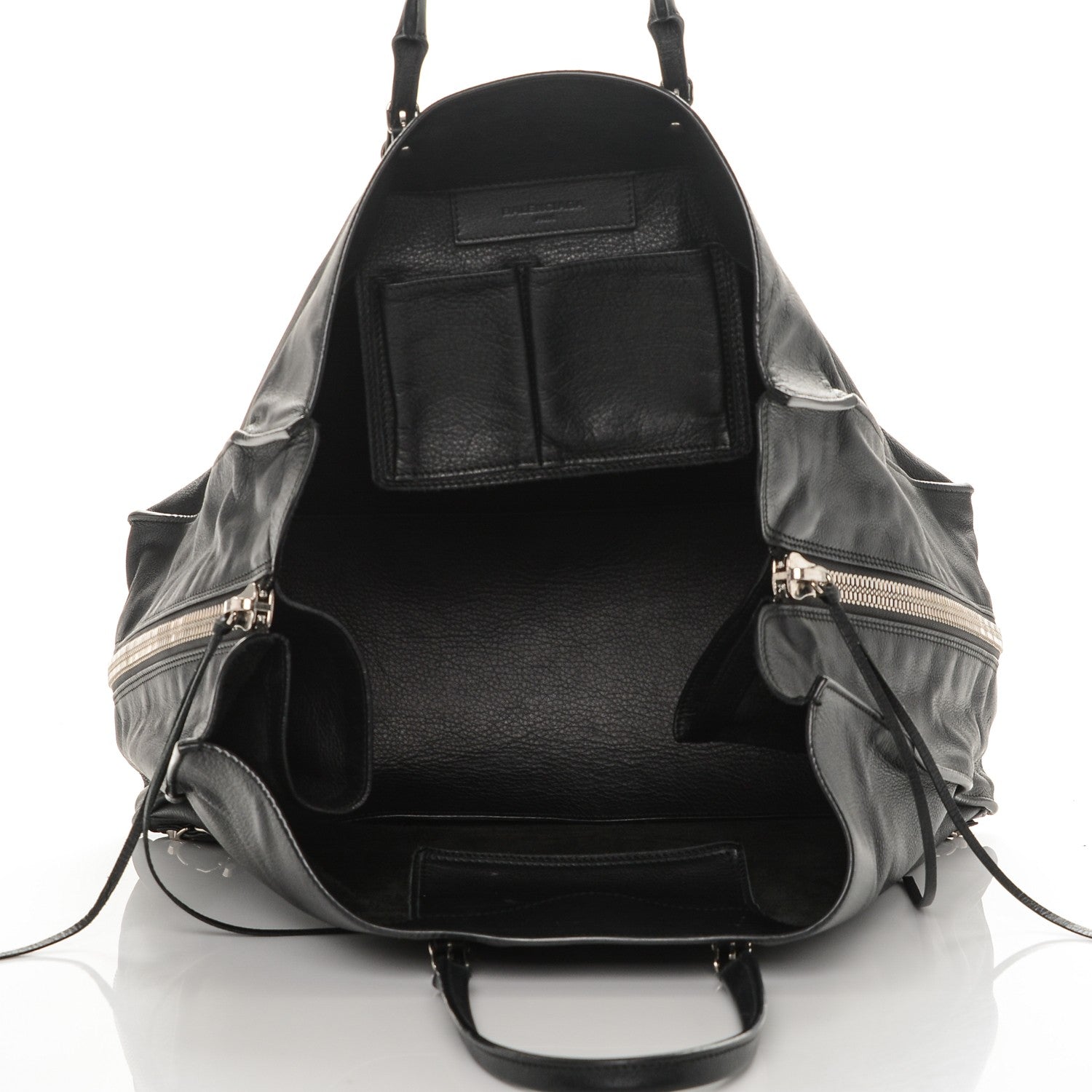 Balenciaga Supple Calfskin Papier A4 Zip Around Tote Black 5 of 6