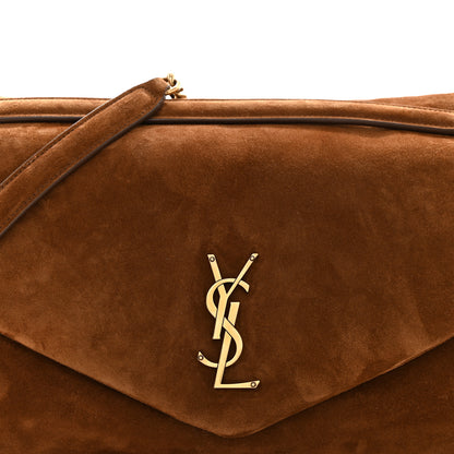 Saint Laurent Suede Large Calypso Caramel Cognac 8 of 10