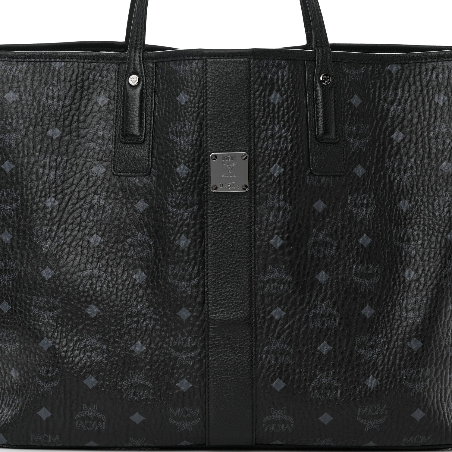 MCM Visetos Large Liz Reversible Shopper Tote Black 12 of 21