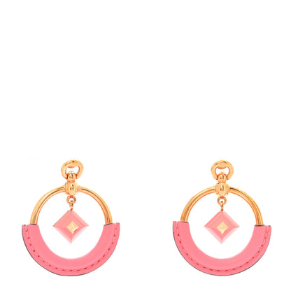 Hermes Swift Loop Medor Hoop Earrings Rose Azalee 1 of 7