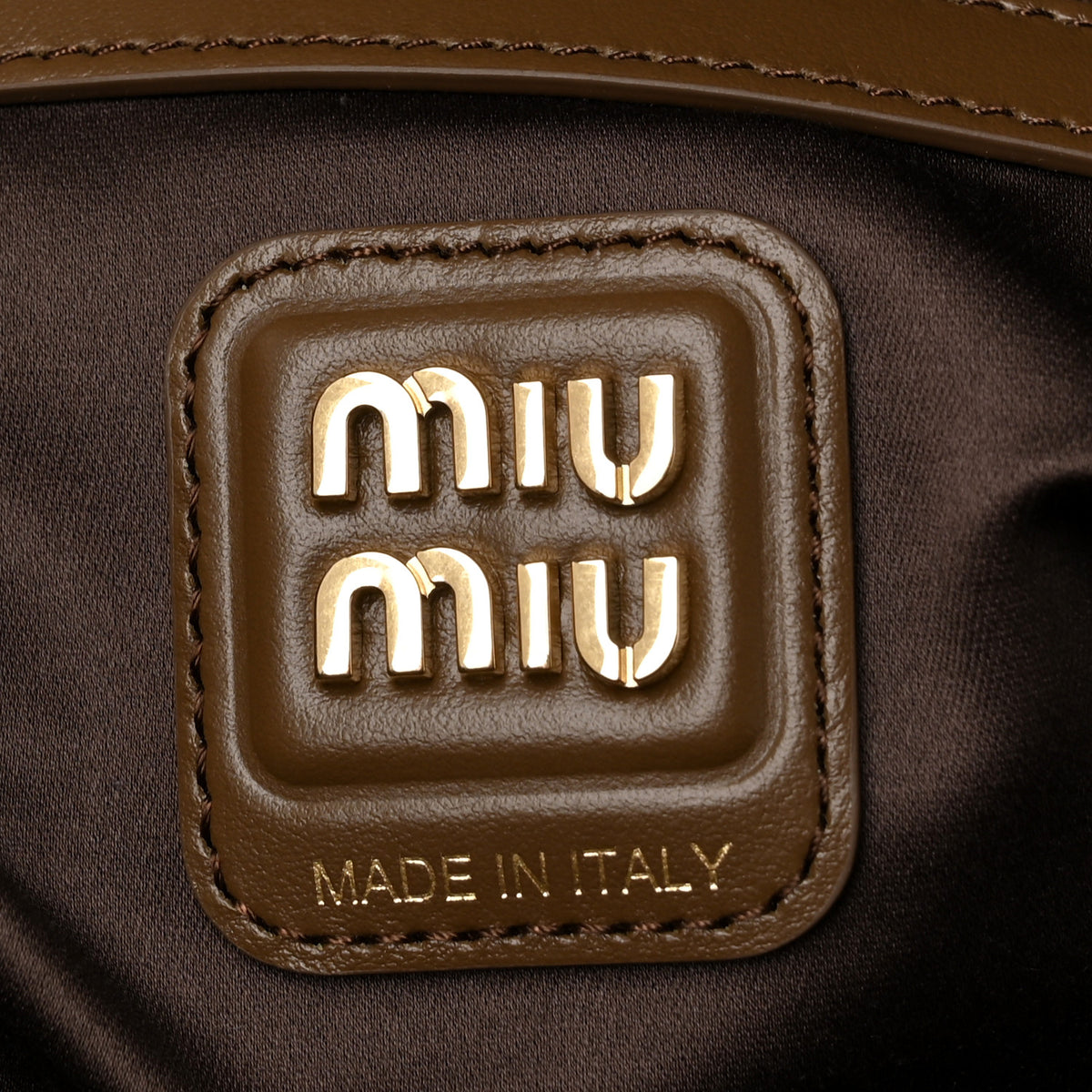 Miu Miu Soft Calf Softy Large Beau Top Handle Bag Tundra 6 of 9