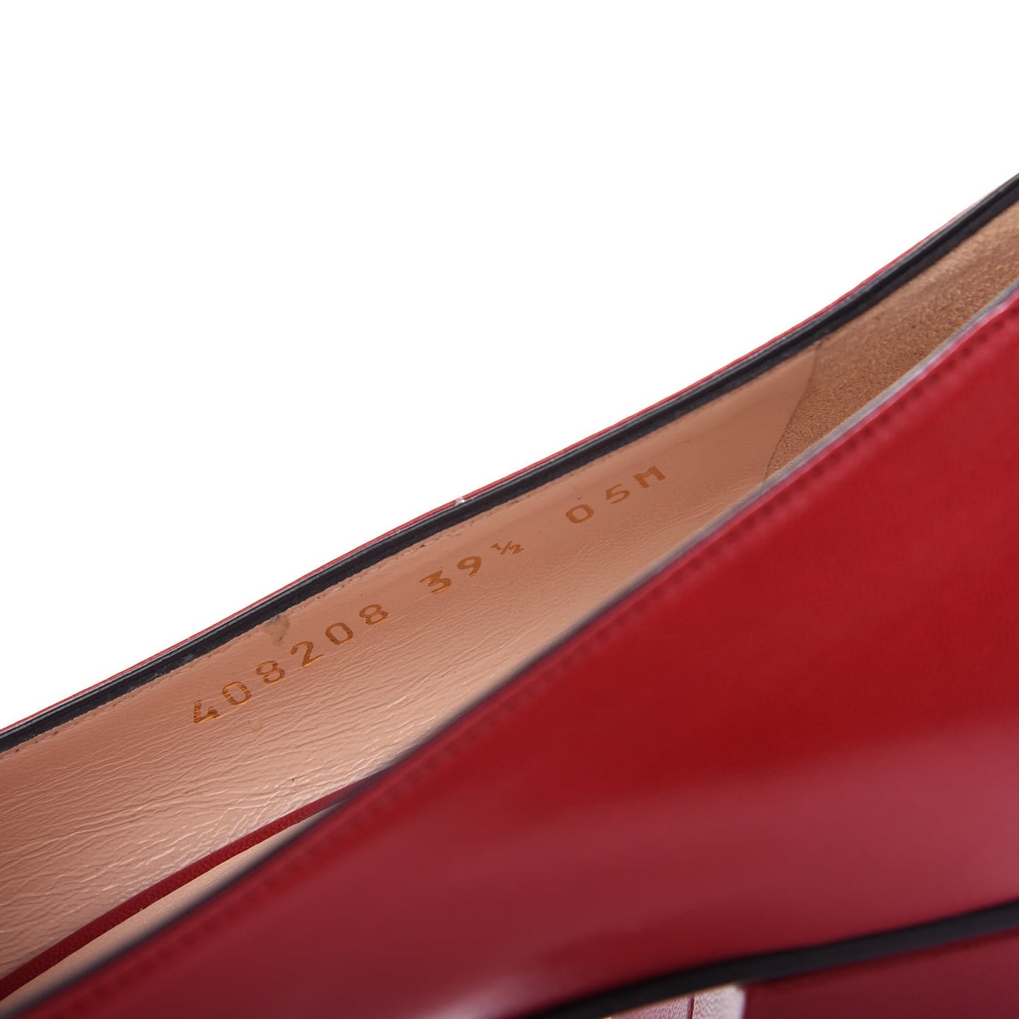 Malaga Kid GG Marmont Fringe 50mm Loafer Pumps 39.5 Hibiscus Red