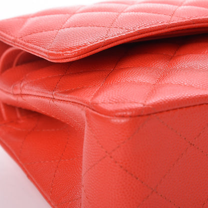 Chanel Caviar Quilted Medium Double Flap Red 15 of 17