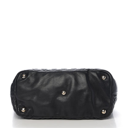 Chanel Calfskin Quilted Large Cambon Tote Black White 10 of 11