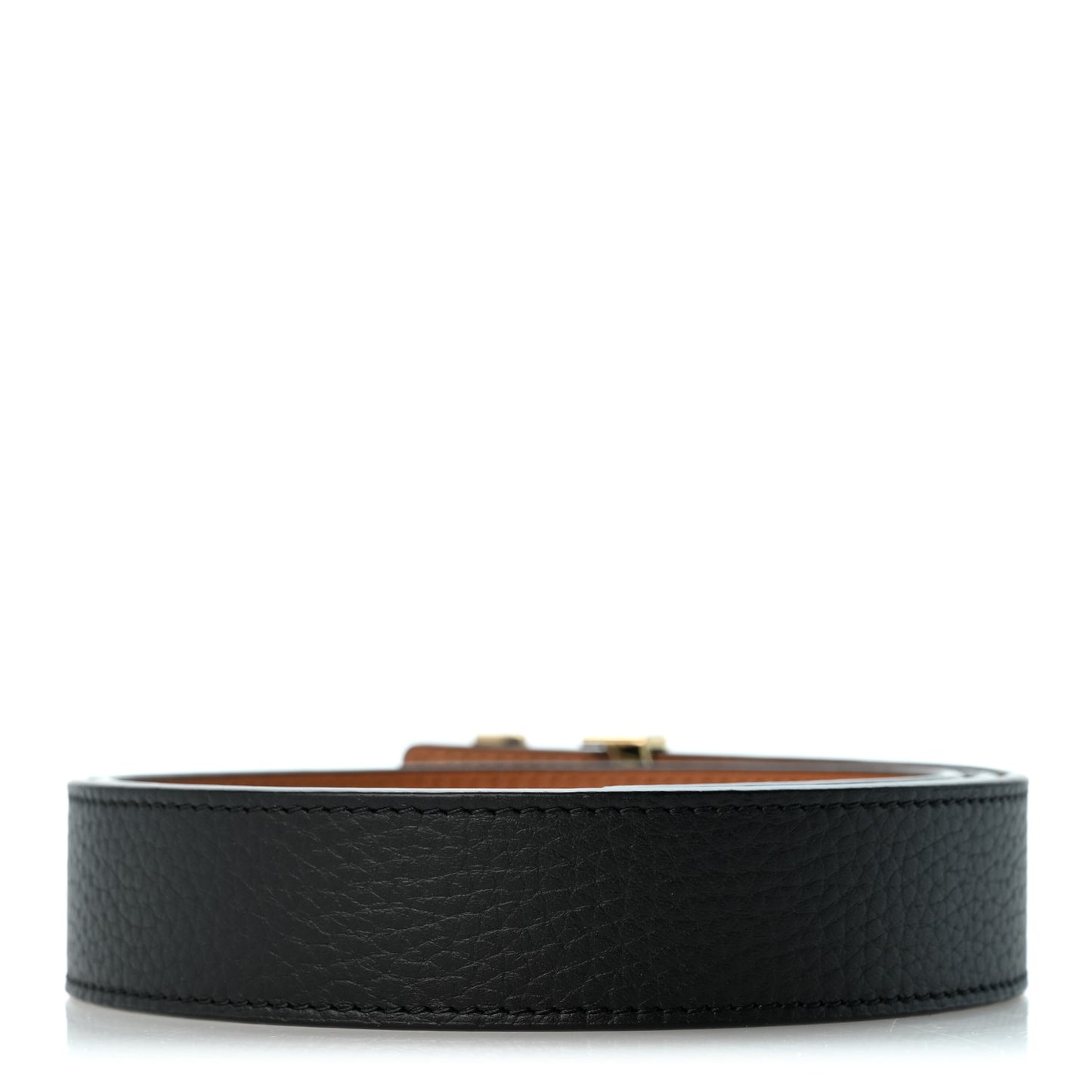 Taurillon Calfskin 30mm LV Initiales Reversible Belt 85 34 Black