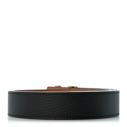 Louis Vuitton Taurillon Calfskin 30mm LV Initiales Reversible Belt 85 34 Black 2 of 7