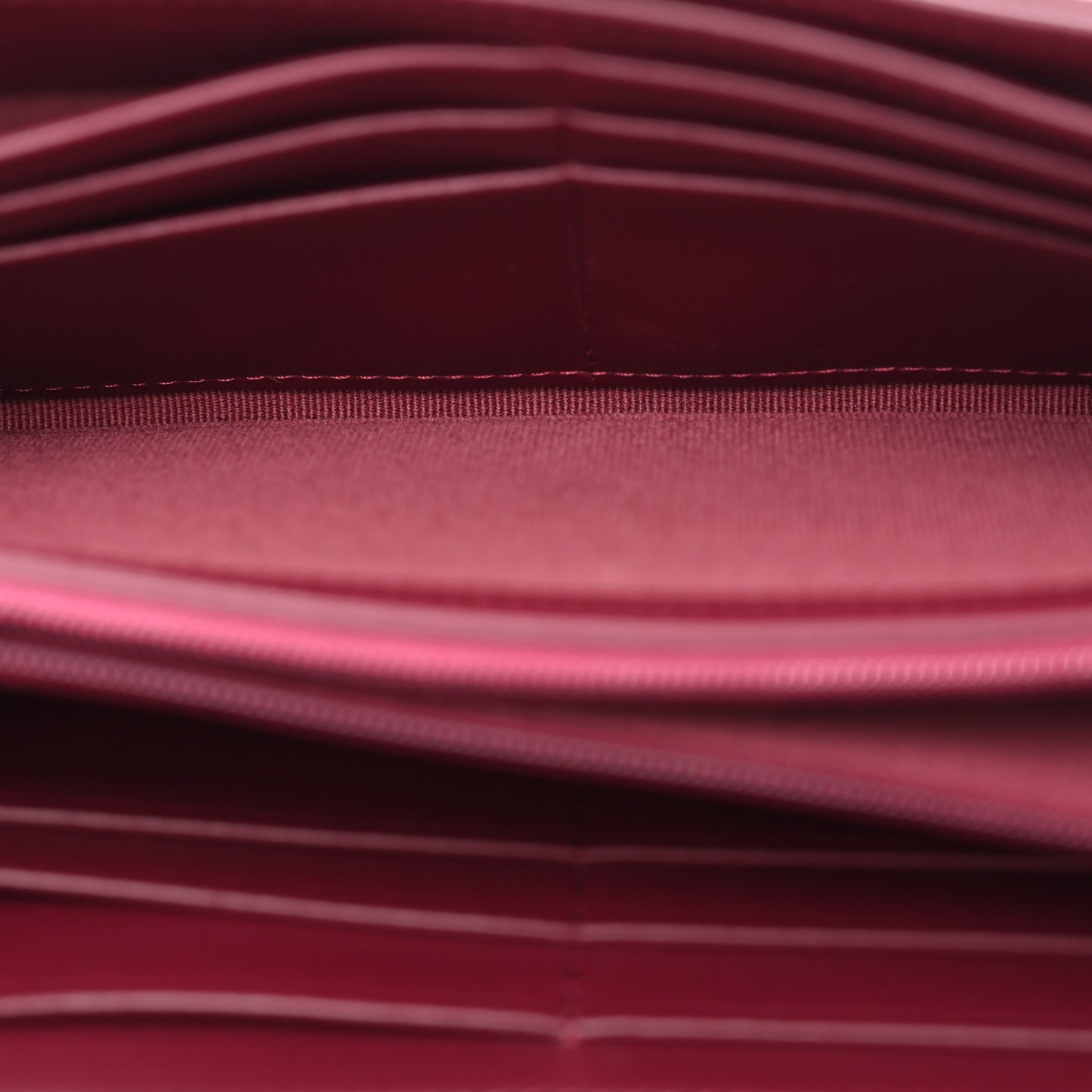 Caviar Quilted Large Gusset Flap Wallet Burgundy