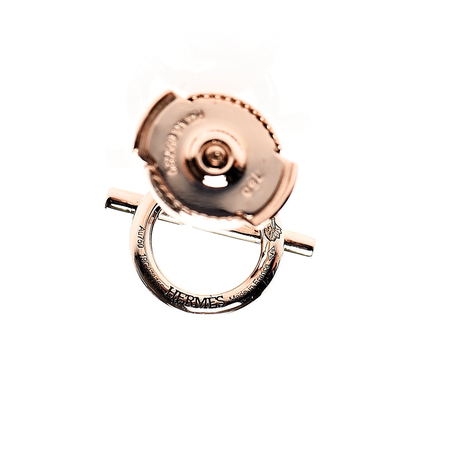 Hermes 18K Rose Gold PM Echappee Earrings 4 of 5