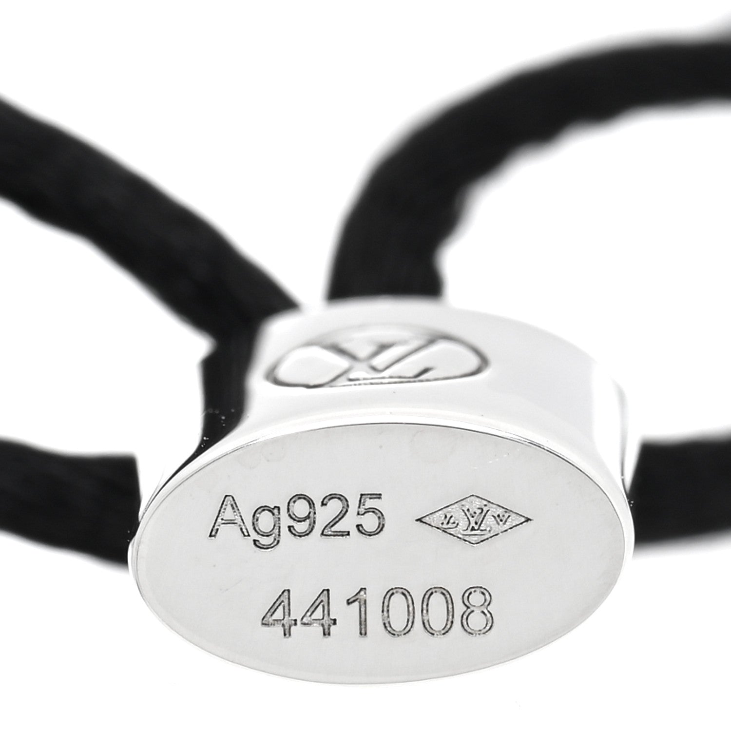 Louis Vuitton X UNICEF Sterling Silver Lockit Bracelet Black 3 of 4