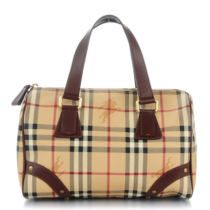 Burberry Haymarket Check Studded Bowler Brown 1 of 7