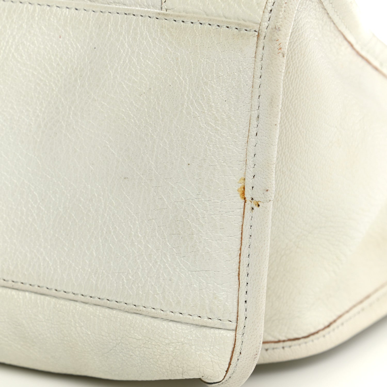 Balenciaga Chevre Gold Metallic Edge Hardware City White 14 of 15