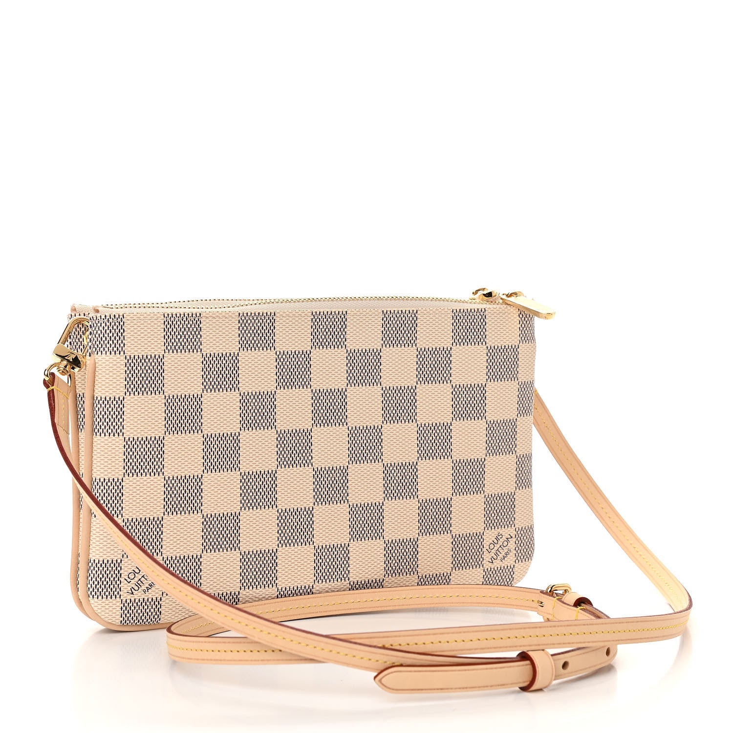 Louis Vuitton Damier Azur Double Zip Pochette 3 of 11