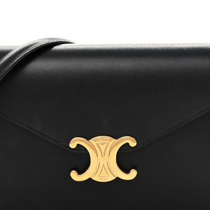Celine Shiny Calfskin Triomphe Margo Wallet on Chain Black 8 of 10