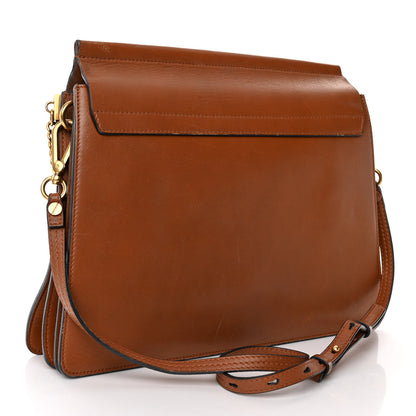 Chloe Suede Calfskin Striped Patchwork Medium Faye Shoulder Caramel Multicolor 3 of 13