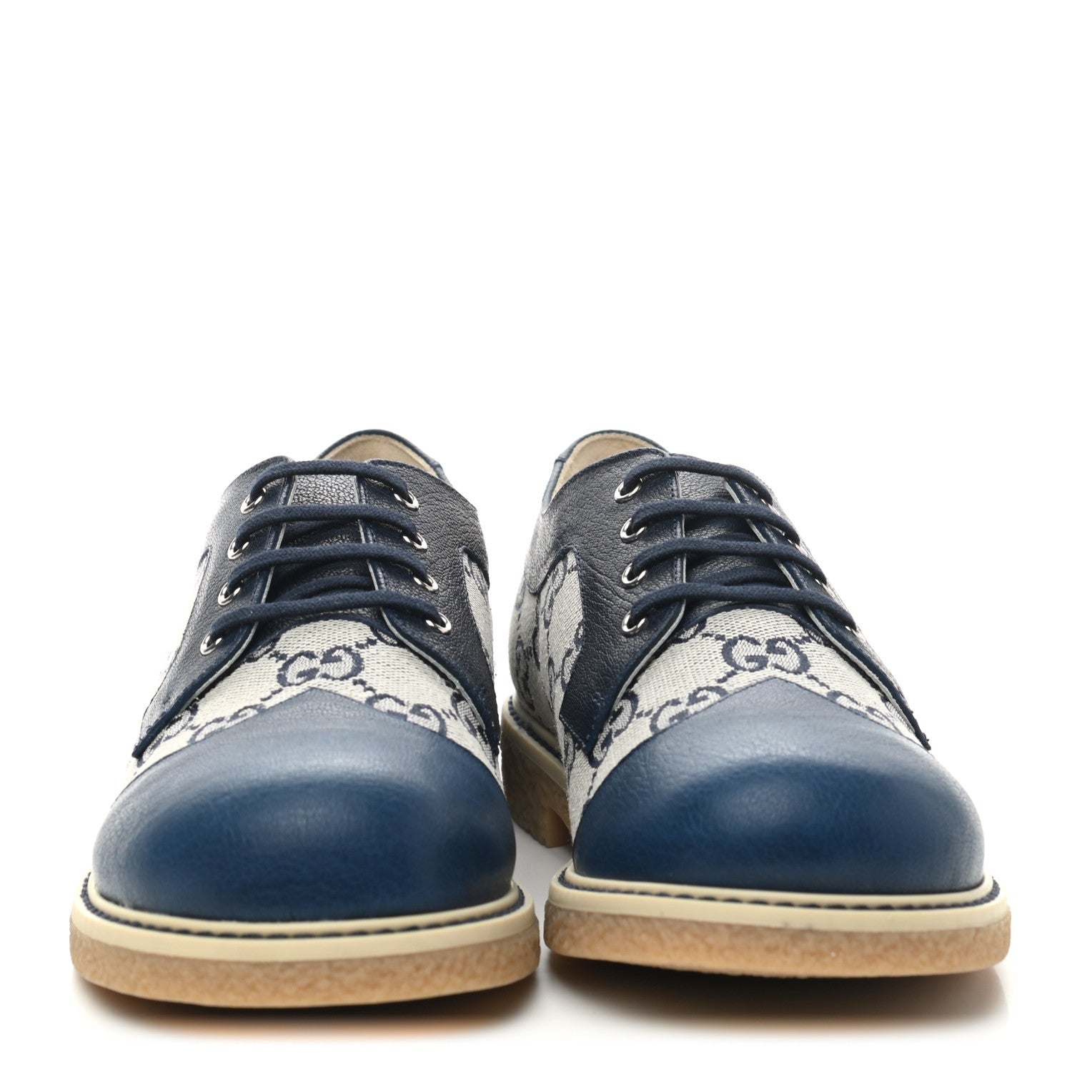 Gucci GG Monogram Childrens Brogues 35 Navy 2 of 7