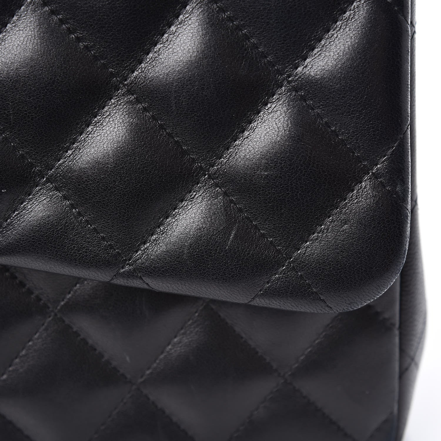 Chanel Lambskin Quilted Jumbo Double Flap Black 15 of 16