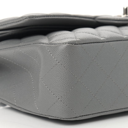 Chanel Caviar Quilted Medium Double Flap Grey 8 of 13