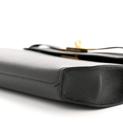 Hermes Epsom Kelly Depeches 25 Pouch Black 10 of 11
