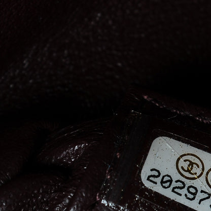 Chanel Lambskin Medium Surpique Chevron Single Flap in Burgundy 7 of 8