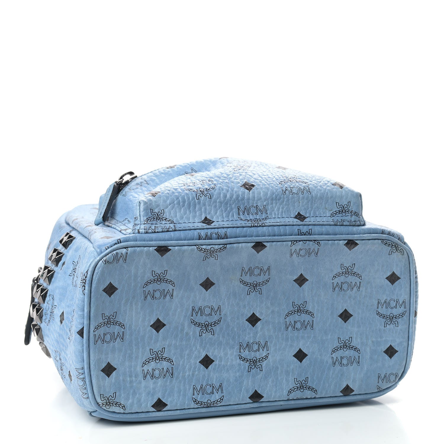 MCM Visetos Small Side Stud Stark Backpack Munich Blue 4 of 8