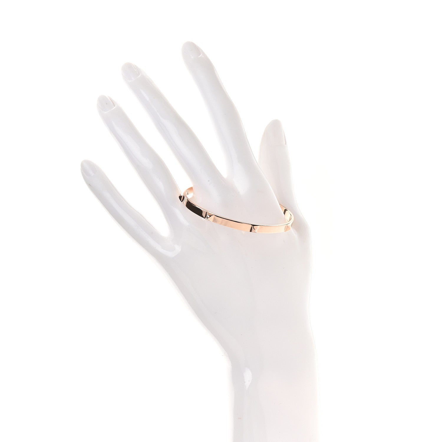 Hermes 18K Rose Gold Mini Clous Bracelet SH 2 of 5