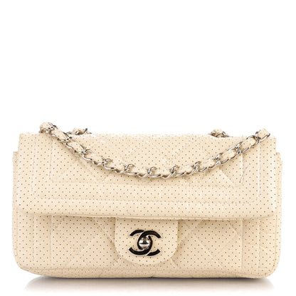 Chanel Aged Calfskin Perforated Small Flap Beige Clair 1 of 7