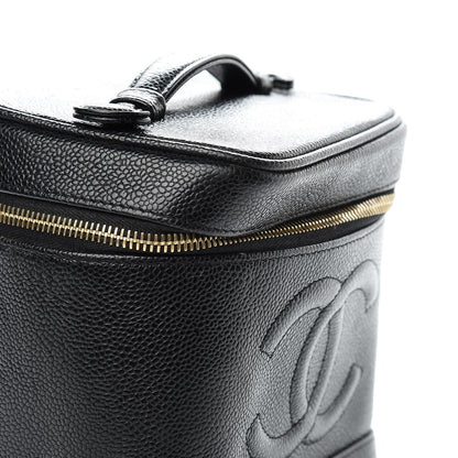 Chanel Caviar Vanity Cosmetic Case Black 10 of 13