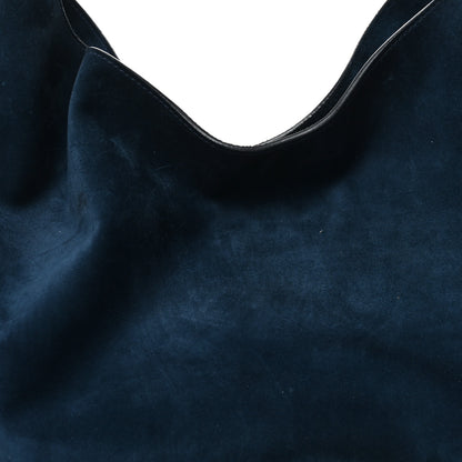 Khaite Suede Calfskin Medium Lotus Tote Midnight 8 of 10