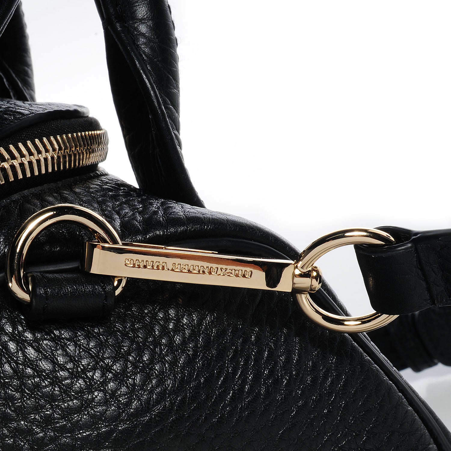 Alexander Wang Pebbled Leather Rockie Black w Pale Gold Hardware 7 of 7