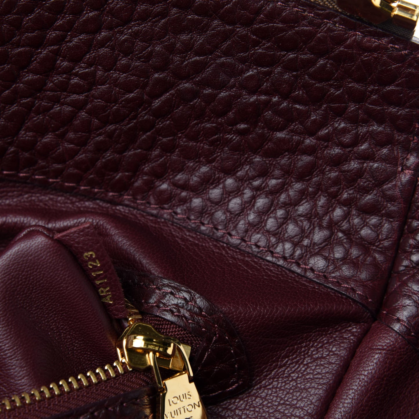 Monogram Ostrich Lizard Majestueux PM Bordeaux