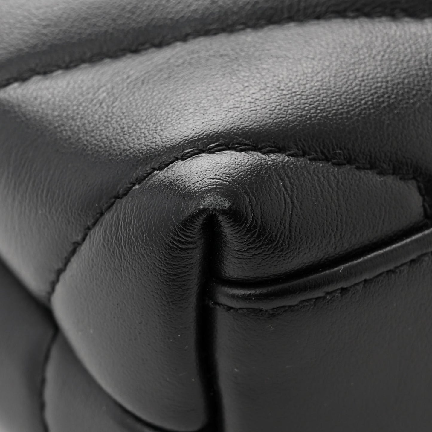 Calfskin Y Quilted Monogram Toy Loulou Crossbody Bag Black