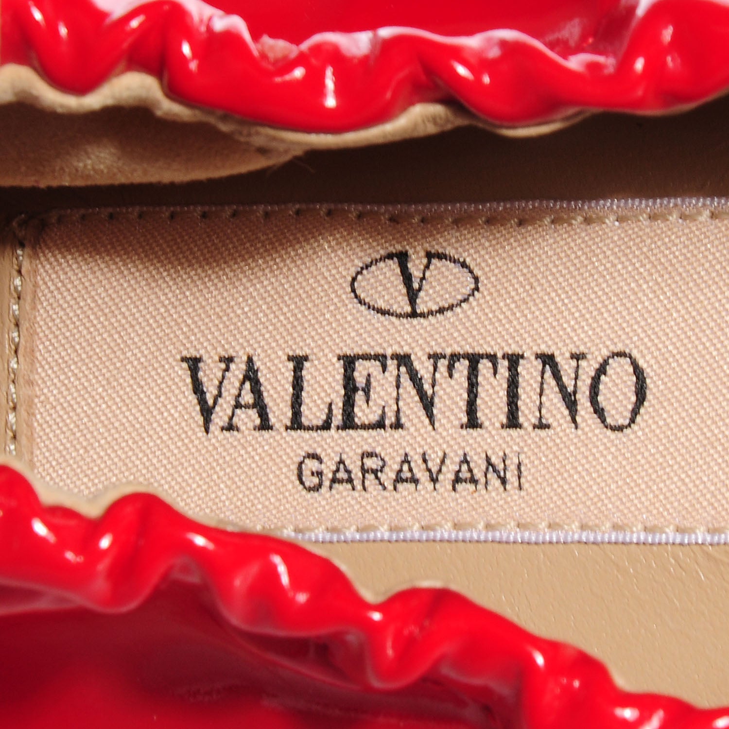 Valentino Garavani Patent Ballet Flats 40 Red 7 of 9