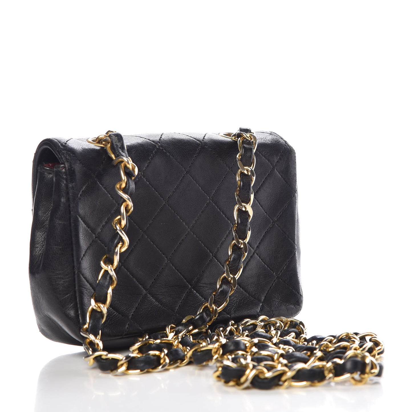Lambskin Quilted Mini Flap Black