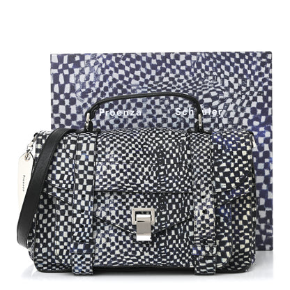 Proenza Schouler X HARMONY KORINE Calfskin PS1 Check Success Medium Satchel Blue 10 of 10