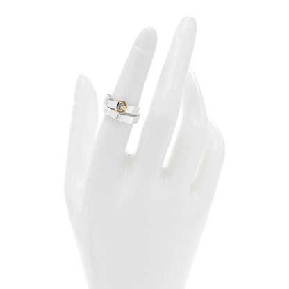 Hermes Sterling Silver 18K Yellow Gold Double Tour Buckle Ring 52 6 2 of 4