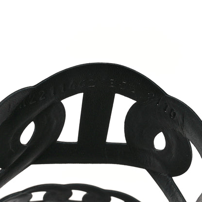 Hermes Nappa Womens Extra Sandals 35.5 Black 8 of 9