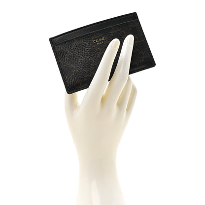 Celine Triomphe Canvas Card Holder Black 2 of 9