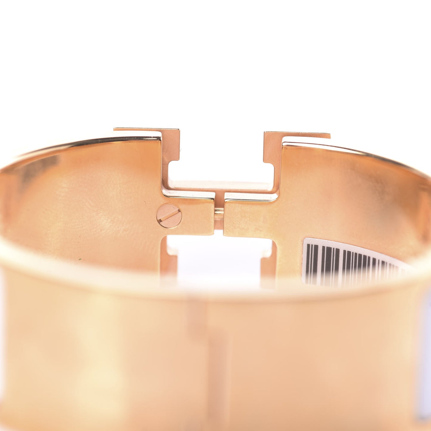 Enamel Wide Clic Clac H Bracelet PM White