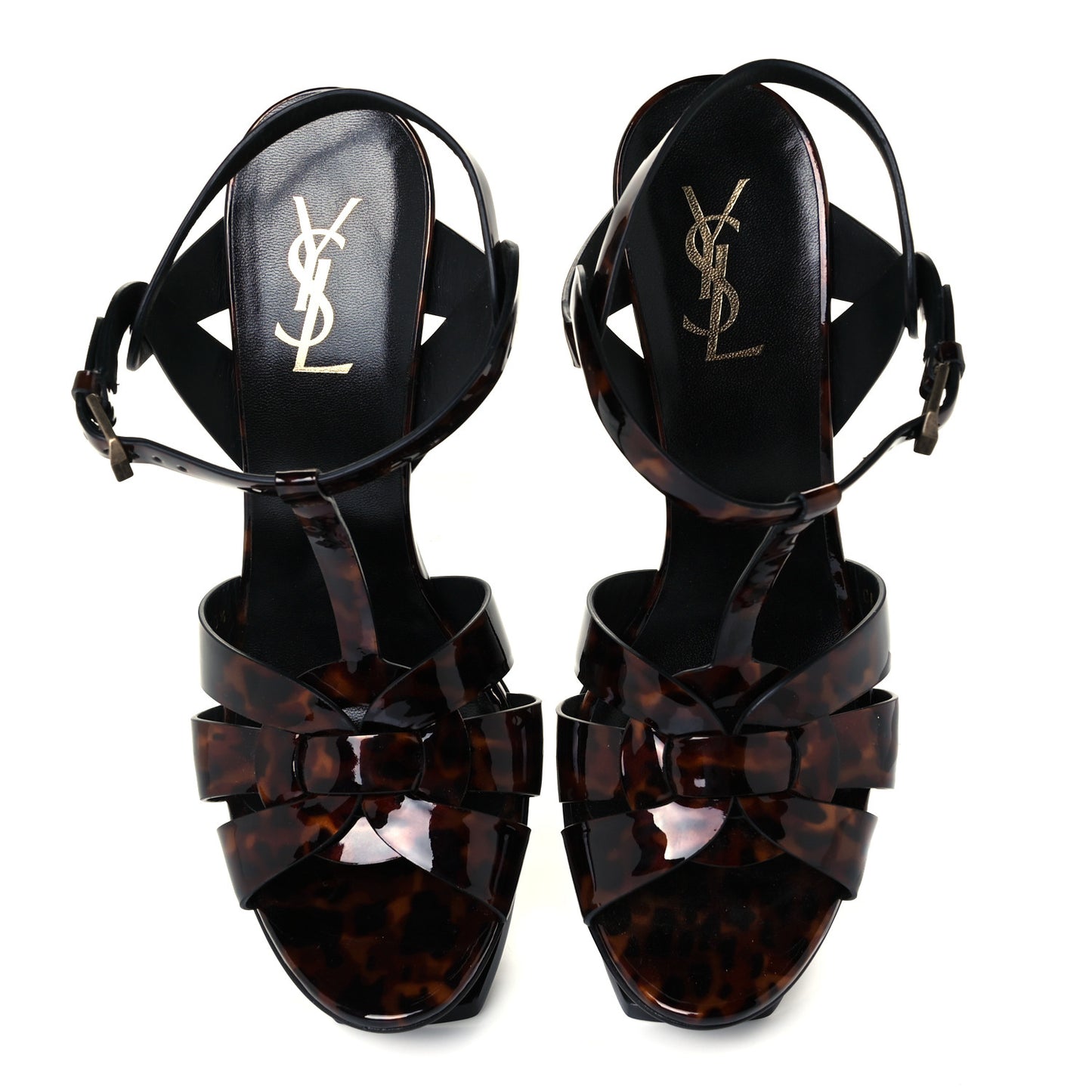 Patent Tribute 105 Platform Sandals 40.5 Tortoiseshell