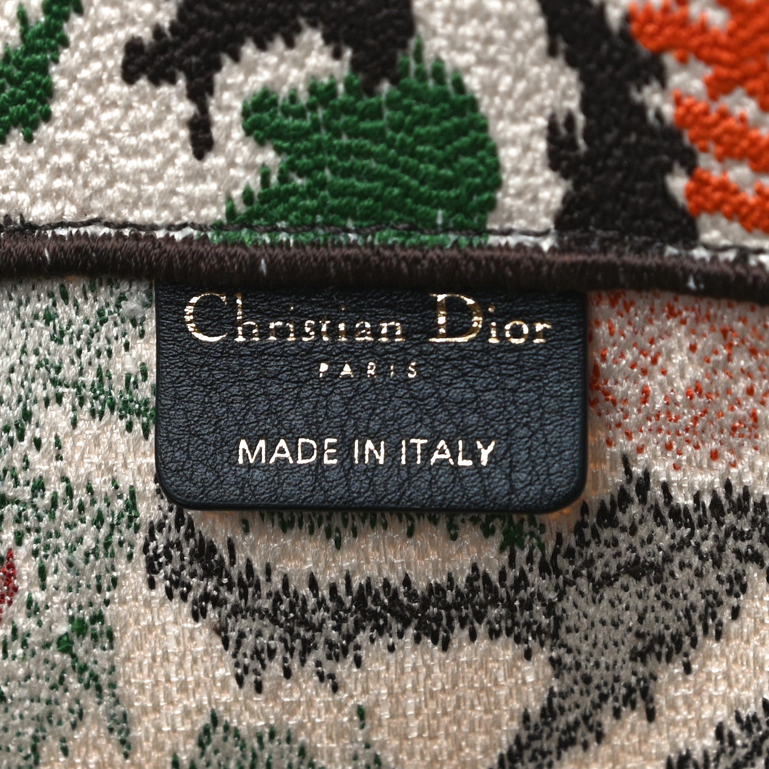 Christian Dior Canvas Embroidered Large Paisley Book Tote Multicolor 6 of 10