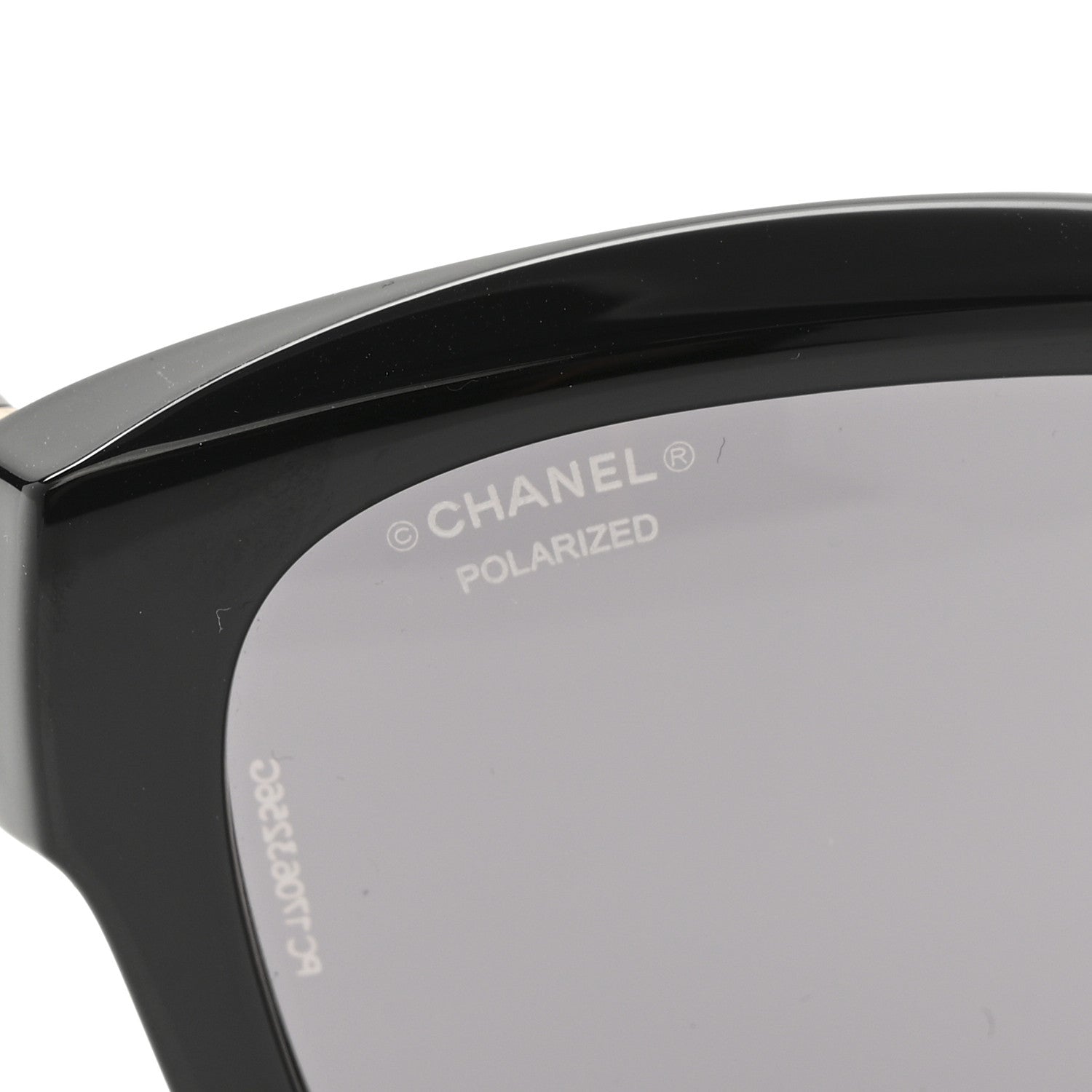 Chanel Acetate Crystal Polarized Square Folding Sunglasses 71692 Black 7 of 8